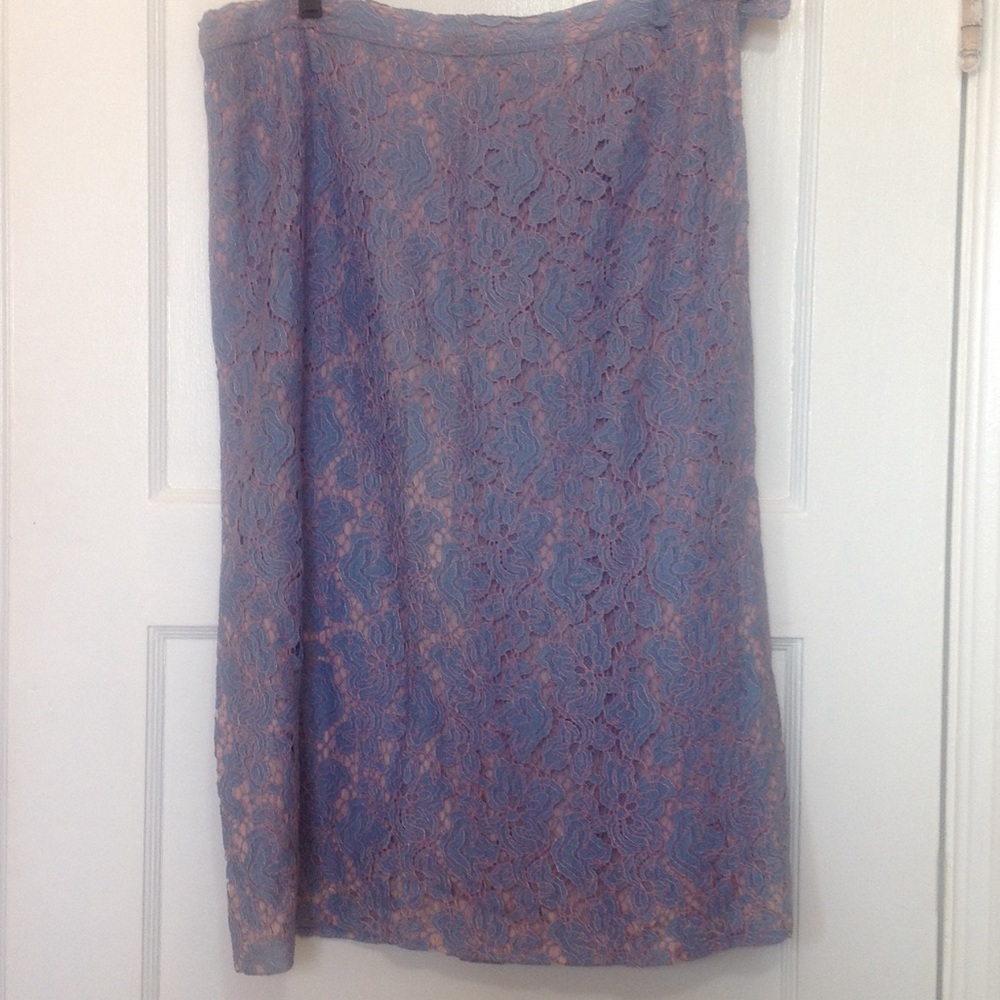 Vintage blue lace skirt